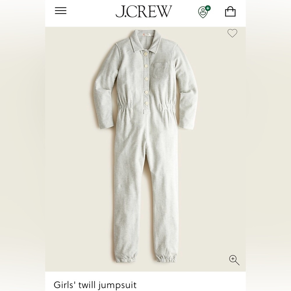 J. Crew Girls' Twill Jumpsuit